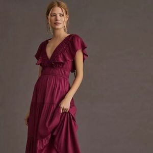Anthropologie Ruffled Dress